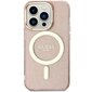 Guess GUHMP14LHCMCGP iPhone 14 Pro 6.1" różowy|pink hardcase Glitter Gold MagSafe цена и информация | Telefonide kaitsekaaned ja -ümbrised | hansapost.ee