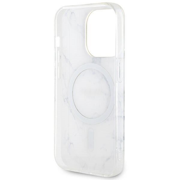 Guess GUHMP14LPCUMAH iPhone 14 Pro 6.1" biały|white hardcase Marble MagSafe hind ja info | Telefonide kaitsekaaned ja -ümbrised | hansapost.ee