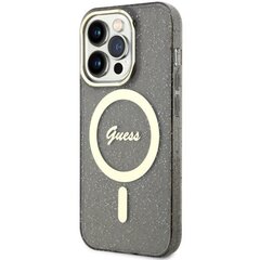 Guess GUHMP14XHCMCGK iPhone 14 Pro Max 6.7" czarny|black hardcase Glitter Gold MagSafe hind ja info | Telefonide kaitsekaaned ja -ümbrised | hansapost.ee