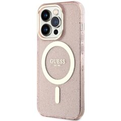 Чехол Guess GUHMP14XHCMCGP для iPhone 14 Pro Max 6.7" hardcase Glitter Gold MagSafe, розовый цена и информация | Чехлы для телефонов | hansapost.ee