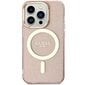 Guess GUHMP14XHCMCGP iPhone 14 Pro Max 6.7" różowy|pink hardcase Glitter Gold MagSafe hind ja info | Telefonide kaitsekaaned ja -ümbrised | hansapost.ee