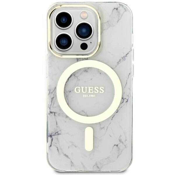 Guess GUHMP14XPCUMAH iPhone 14 Pro Max 6.7" biały|white hardcase Marble MagSafe price and information | Telefonide kaitsekaaned ja -ümbrised | hansapost.ee