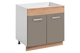 Кухонный шкаф для мойки Ava 80/81 2D, бежевый цена и информация | Кухонные шкафчики | hansapost.ee
