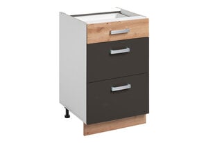 Кухонный шкафчик Ava 3S, 40x81x56 см, серый цена и информация | Кухонные шкафчики | hansapost.ee