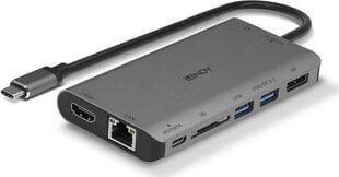 Adapter Lindy DST-Mini XT (43323), USB-C hind ja info | USB adapterid ja jagajad | hansapost.ee