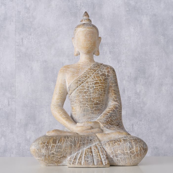 Boltze dekoratiivne kuju Buddha 21x14x30 cm hind ja info | Sisustuselemendid | hansapost.ee