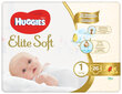 Mähkmed HUGGIES Elite Soft Suurus 1, 26tk hind ja info | Mähkmed, riidest mähkmed | hansapost.ee
