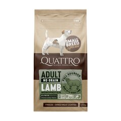 Quattro Small Breed Adult lambalihaga väikest tõugu koertele, 1,5 kg hind ja info | Koerte kuivtoit ja krõbinad | hansapost.ee