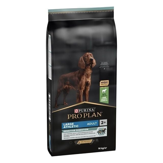 Kuivtoit PURINA PRO PLAN Large Athletic Adult Sensitive Digestion OPTIDIGEST - sportliku keha ja tundliku seedetraktiga koerale, 14 kg цена и информация | Koerte kuivtoit ja krõbinad | hansapost.ee