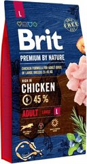 Kuivtoit koertele Brit Premium By Nature L Adult 8 kg hind ja info | Brit Lemmikloomatarbed | hansapost.ee