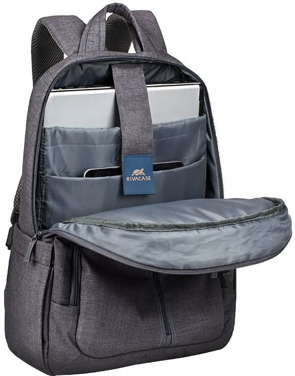 RIVACASE 7560 Laptop Canvas Backpack 15.6 / 6 Grey hind ja info | Sülearvutikotid | hansapost.ee