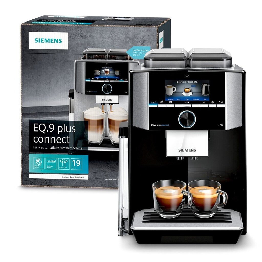 Siemens EQ9+ S700 TI9573X9RW цена и информация | Kohvimasinad ja espressomasinad | hansapost.ee