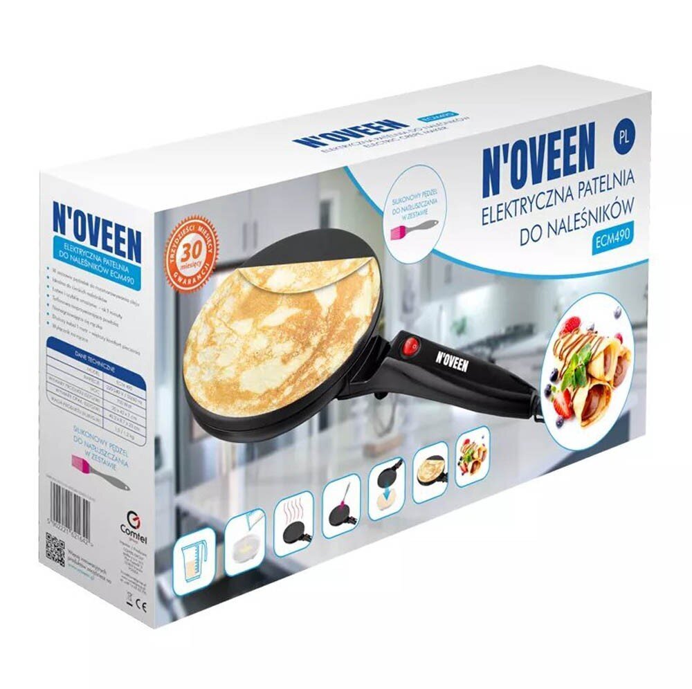 Electric Pancake Pan N'oveen ECM490 цена и информация | Vahvlimasinad ja pannkoogiküpsetajad | hansapost.ee