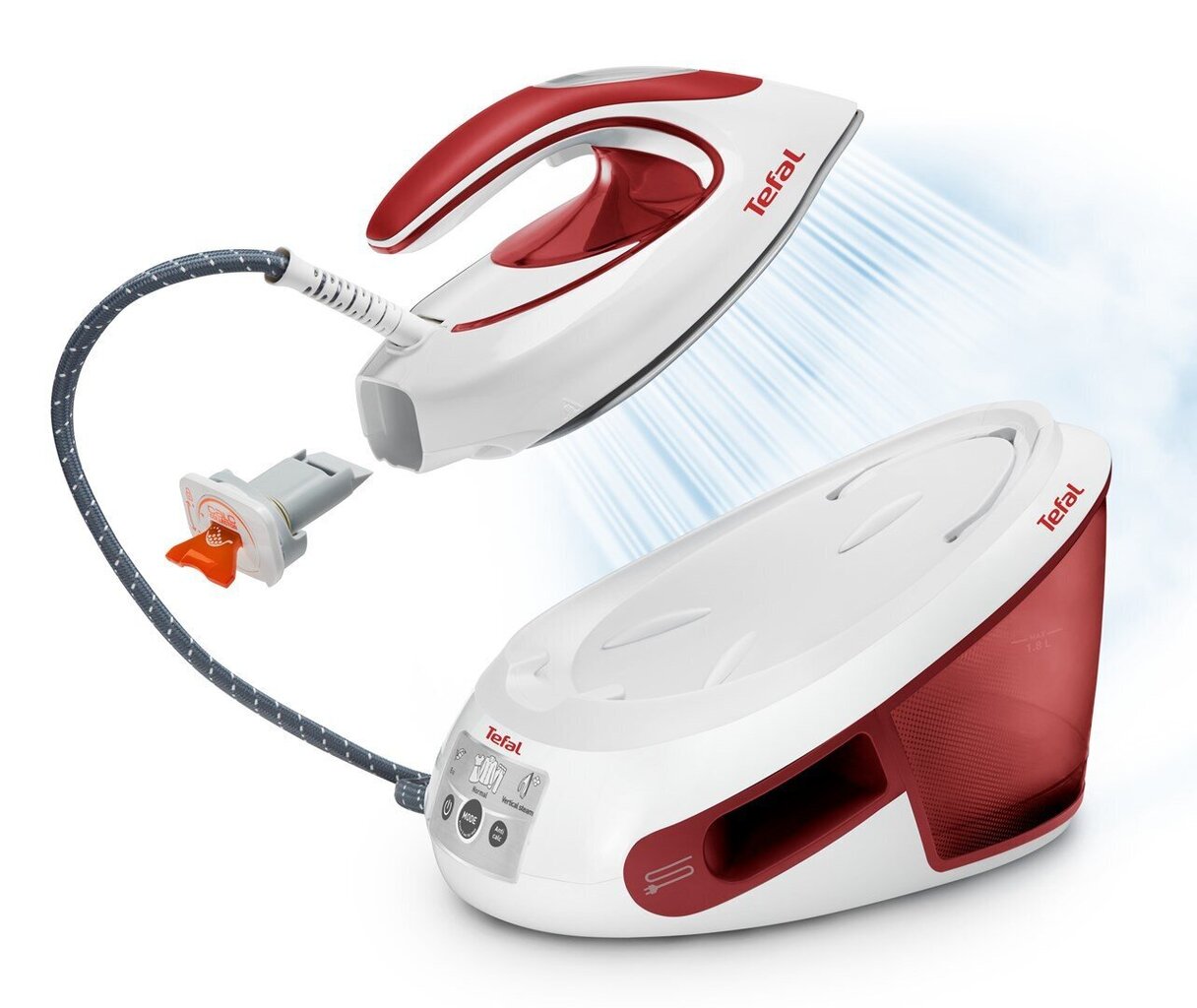 Tefal Express Anti-Calc SV8030 aurutriikimisjaam 2800 W 1,8 L Duriliumi tald punane, valge hind ja info | Triikimissüsteemid ja aurukeskused | hansapost.ee