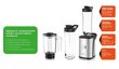 ELDOM Standblender, JAAR personaalne blender, 2 ühes, 2 x 600 ml pudelit, 350 W hind ja info | Blenderid | hansapost.ee