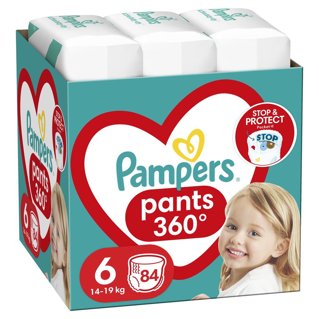 Püksmähkmed Pampers Pants, suurus 6, 84 tk, 15kg+ цена и информация | Mähkmed, riidest mähkmed | hansapost.ee