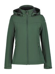 Женская softshell куртка Icepeak BRENHAM, темно-зеленая цена и информация | Женские куртки | hansapost.ee