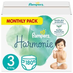 Mähkmed Pampers Harmonie Monthly Pack, 3 suurus, 6-10 kg, 180 tk hind ja info | Mähkmed, riidest mähkmed | hansapost.ee
