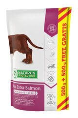 Kuivtoit koertele Nature's Protection Mini Extra Salmon lõhega, 500 g + 500 g hind ja info | Koerte kuivtoit ja krõbinad | hansapost.ee