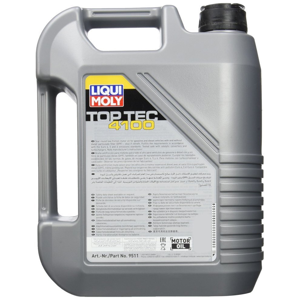 Sünteetiline mootoriõli Liqui-Moly Top Tec 4100 5W-40, 5L hind ja info | Mootoriõlid | hansapost.ee