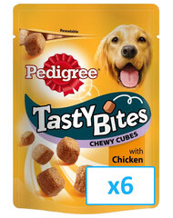 Pedigree лакомство Tasty Bites Chewy Cubes, 6 х 130 г цена и информация | Лакомства для собак | hansapost.ee