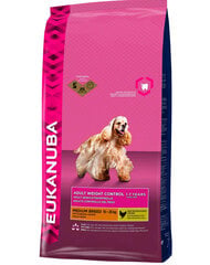 Kuivtoit koertele Eukanuba Adult Weight Control​​, M, 15 kg hind ja info | Eukanuba Lemmikloomatarbed | hansapost.ee