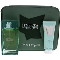 Kinkekomplekt meestele Lolita lempicka green lover: EDT 100 ml, habemeajamisjärgne palsam 75 ml, kott цена и информация | Мужские духи | hansapost.ee