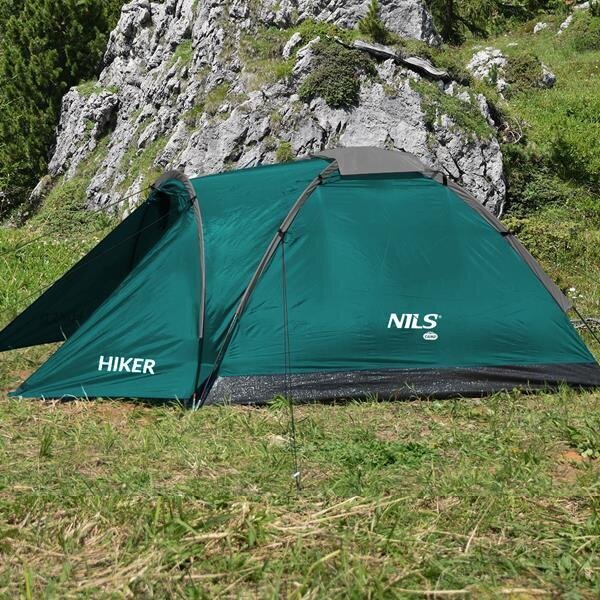 Telk Nils Camp NC6010 Hiker, roheline цена и информация | Telgid | hansapost.ee