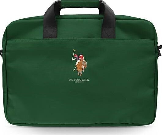 US Polo Assn Green arvutikott, 15" (~38 cm) hind ja info | Sülearvutikotid | hansapost.ee