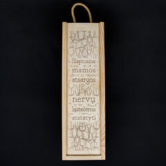 Деревянная коробка для бутылок "Тайный мамин запас" цена и информация | Другие оригинальные подарки | hansapost.ee