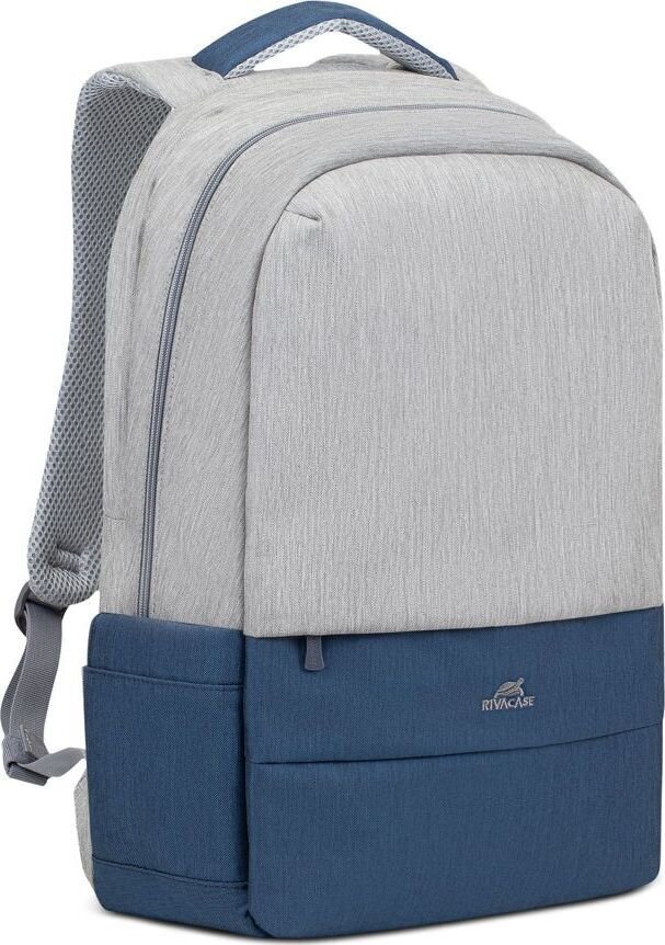 NB BACKPACK ANTI-THEFT 17.3"/7567 GREY/DARK BLUE RIVACASE hind ja info | Sülearvutikotid | hansapost.ee