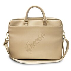 Сумка для компьютера Guess Saffiano Script Gold, 15" (~38 см) цена и информация | Рюкзаки, сумки, чехлы для компьютеров | hansapost.ee