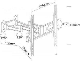 Libox Monaco LB-410 23-48” цена и информация | Кронштейны и крепления для телевизоров | hansapost.ee