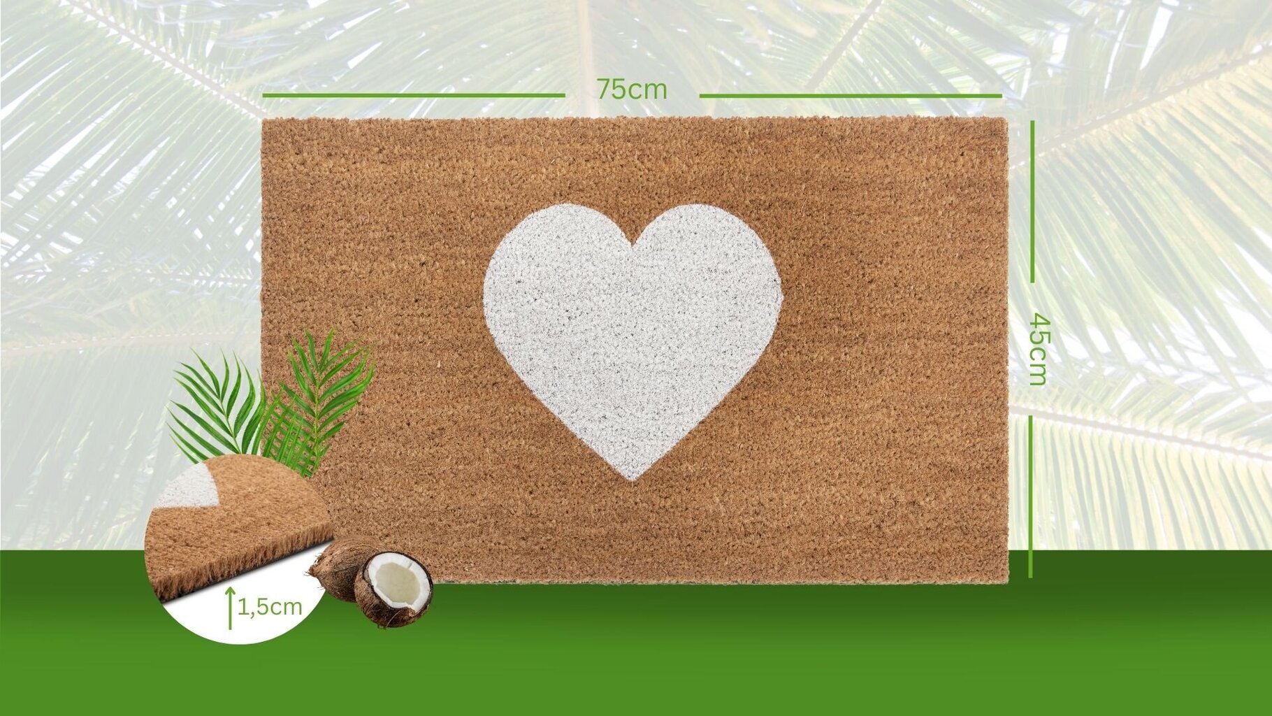 Uksematt Hanse Home Mix Mats Cocos 45x75 cm цена и информация | Uksematid | hansapost.ee