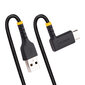 USB A - USB C Kaabel Startech R2ACR-15C Must hind ja info | Mobiiltelefonide kaablid | hansapost.ee