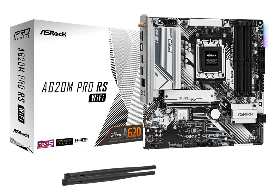 ASRock A620M Pro RS WiFi hind ja info | Emaplaadid | hansapost.ee