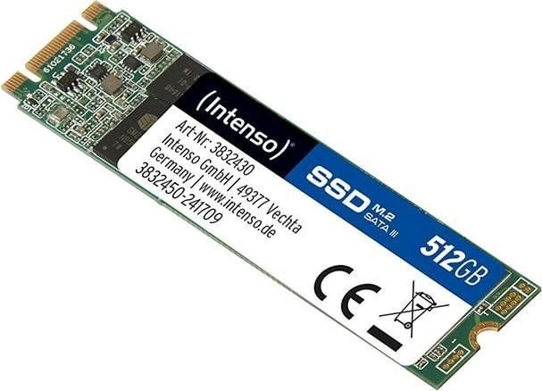 Sisemine kõvaketas Intenso 3832450 Top Performance Internal SSD, 512GB" M.2 SATA III hind ja info | Sisemised kõvakettad | hansapost.ee