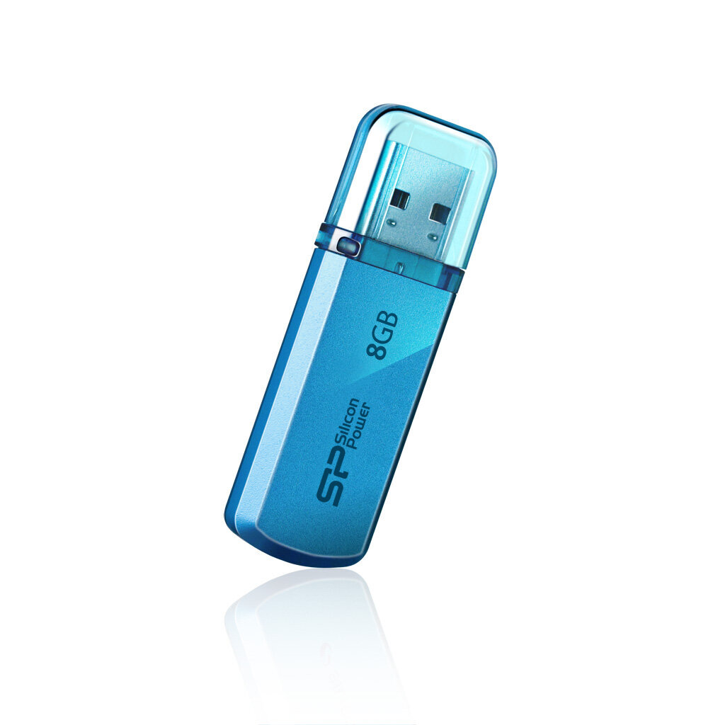 Silicon Power memory USB Helios 101 8GB USB 2.0 Blue hind ja info | Mälupulgad | hansapost.ee