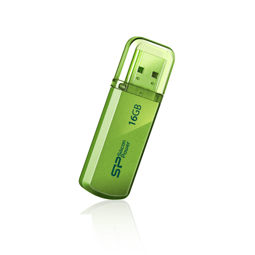 Silicon Power memory USB Helios 101 16GB USB 2.0 Green цена и информация | Mälupulgad | hansapost.ee