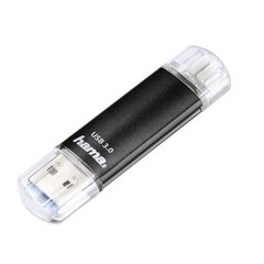 USB-накопитель Hama Laeta Twin, USB 2.0​​​​​​, 32 ГБ, 10 МБ/с, черный цена и информация | USB накопители данных | hansapost.ee
