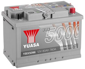 Aku 80Ah 12V 760A Yuasa Silver YBX5096 hind ja info | Yuasa Autokaubad | hansapost.ee