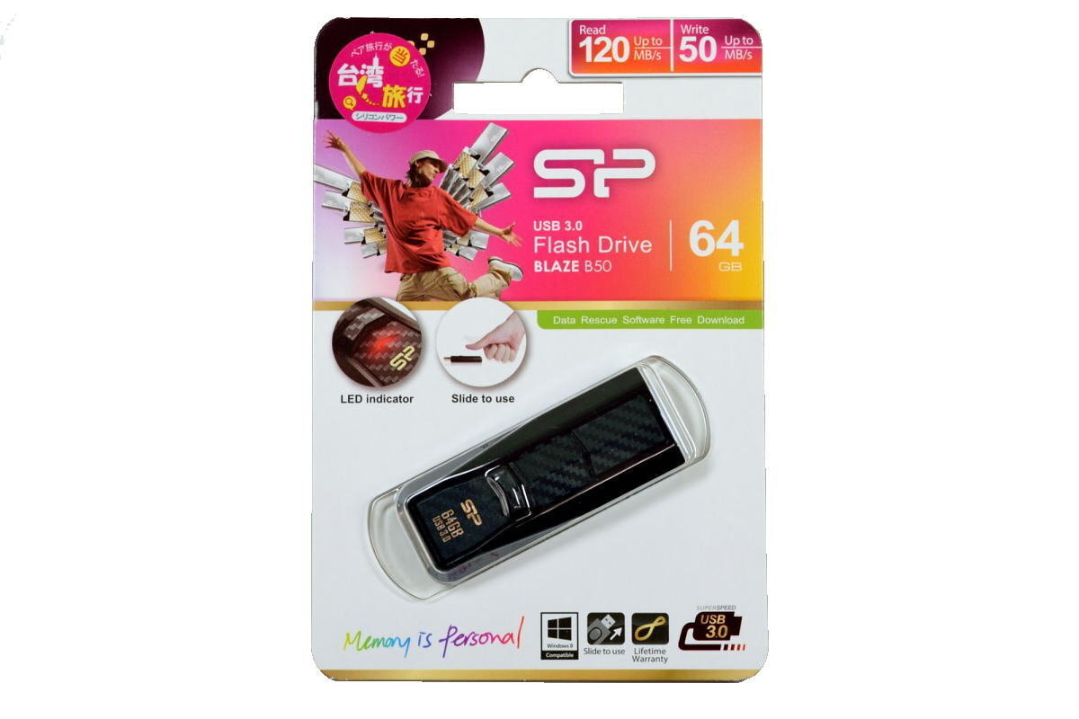 Silicon Power mälupulk 64GB Blaze B50 USB 3.0, must цена и информация | Mälupulgad | hansapost.ee