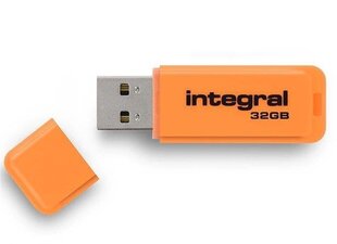 USB-Карта памяти Integral Neon 32GB, Оранжевая цена и информация | USB накопители данных | hansapost.ee