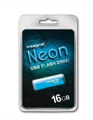 USB Карта памяти Integral Neon 16GB, синяя цена и информация | USB накопители данных | hansapost.ee