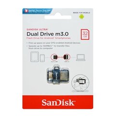 Sandisk Ultra Dual m3.0 32GB цена и информация | USB накопители | hansapost.ee