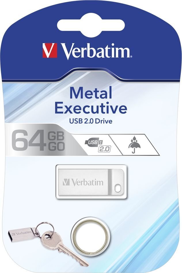 Verbatim Metal Executive 64GB USB 2.0 hind ja info | Mälupulgad | hansapost.ee