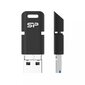 Silicon Power memory USB OTG Mobile C50 32GB, USB 3.1+micro USB+Type C, Black цена и информация | Mälupulgad | hansapost.ee