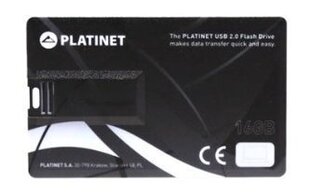 Platinet USB 2.0 16GB mälupulk, name card, must hind ja info | Mälupulgad | hansapost.ee