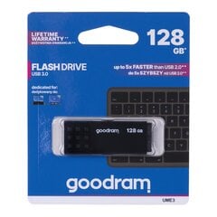 GOODRAM FLASHDRIVE 128GB UME3 USB 3.0 BLACK цена и информация | USB накопители | hansapost.ee