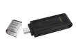 MEMORY DRIVE FLASH USB-C 128GB/DT70/128GB KINGSTON цена и информация | Mälupulgad | hansapost.ee